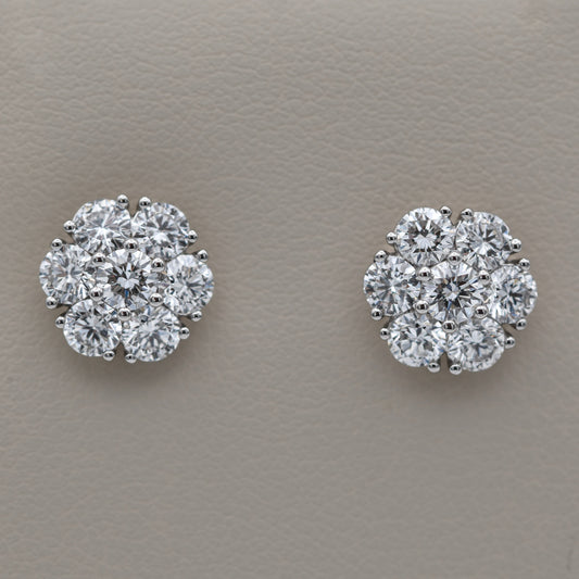 Cluster Diamond Earrings