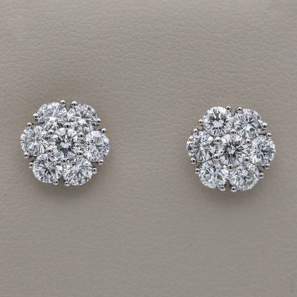 Cluster Diamond Earrings