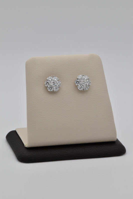 Cluster Diamond Earrings